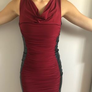 Red & black tight dress